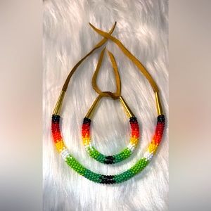 Youth Beaded Necklace & Bracelet Set